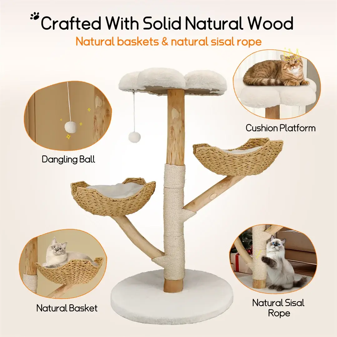 110cm Modern Cat Furniture Climbing Tree - Image 2