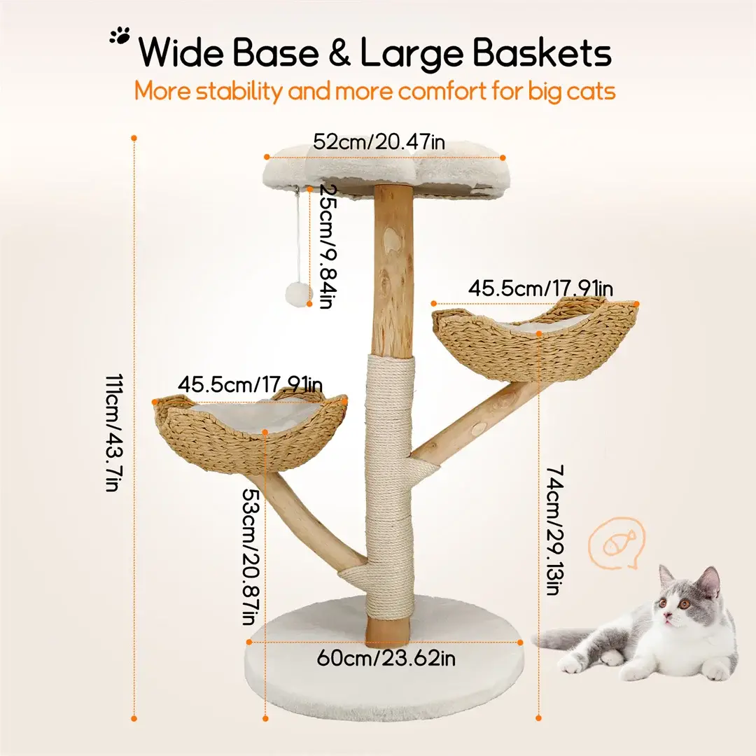110cm Modern Cat Furniture Climbing Tree - Image 3